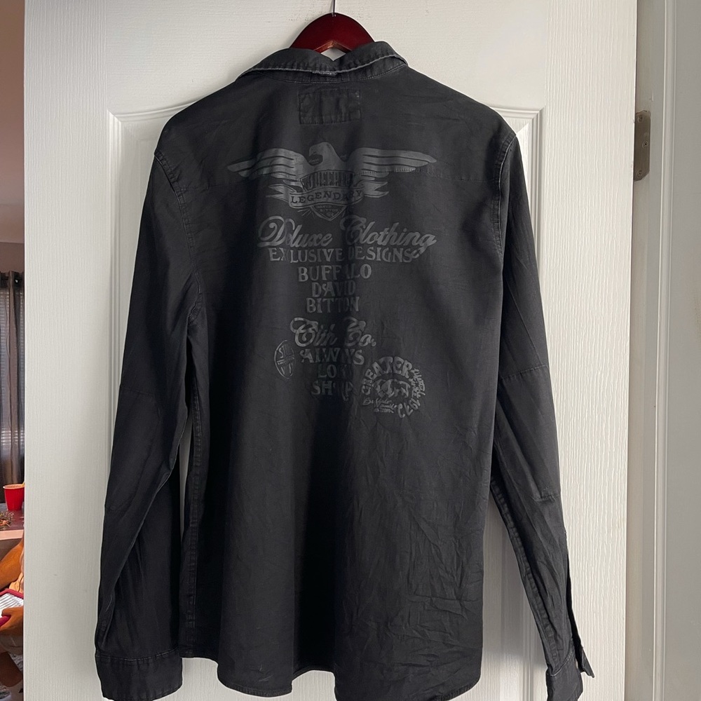 Buffalo David Bottom Black Button Down Shirt - image 3